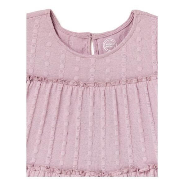 GIRLS PUFFED PRINTED Tiered Swing Top Shirt Size XS - Picture 5 of 6